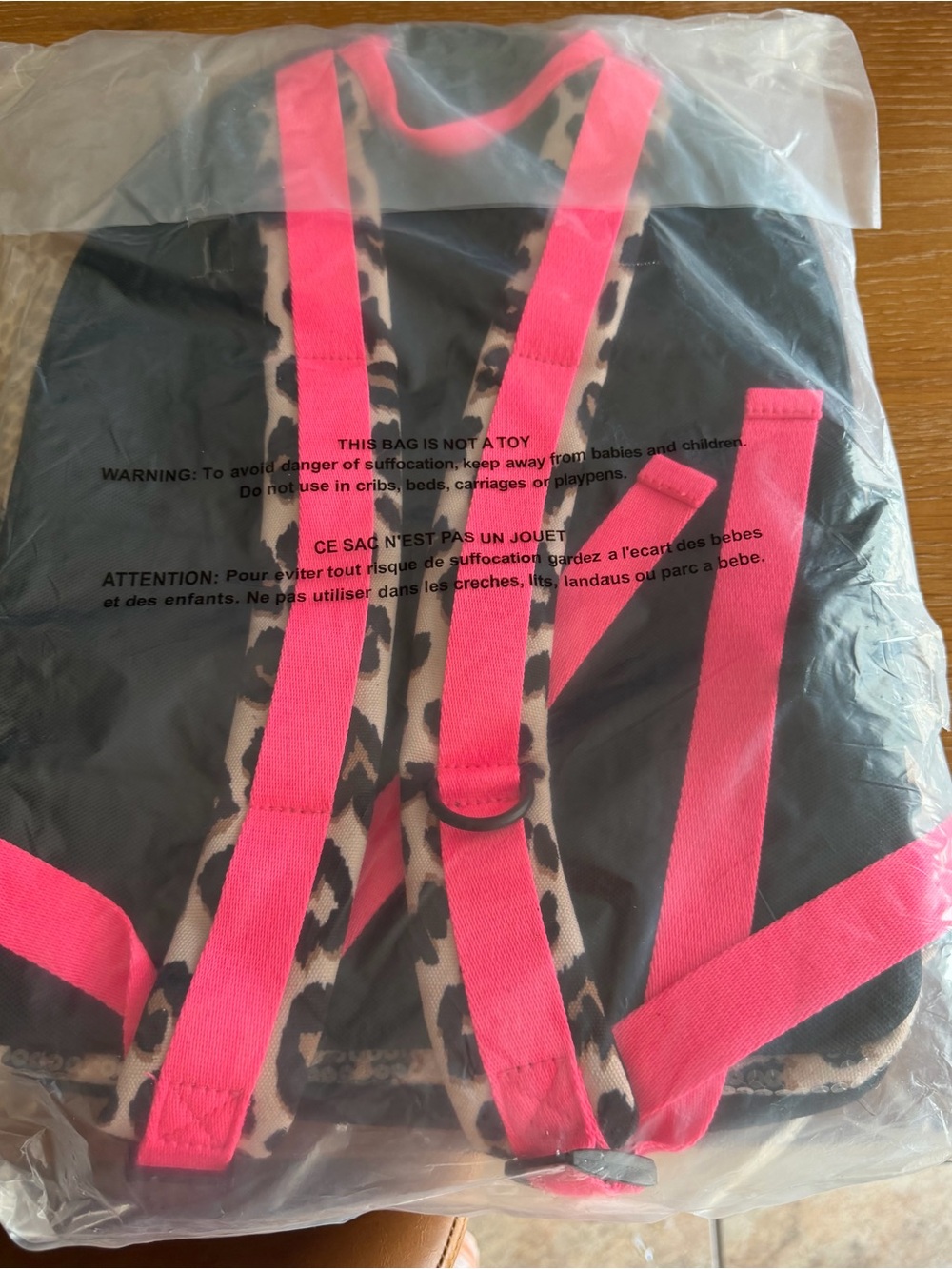 Victoria's Secret Pink & Black Leopard Print Backpack - Picture 2 of 5